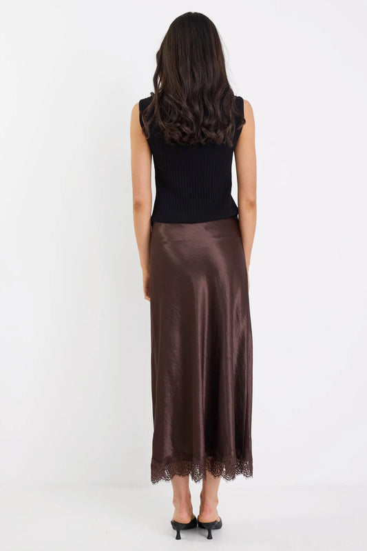 Margarita Satin Bias Maxi Skirt