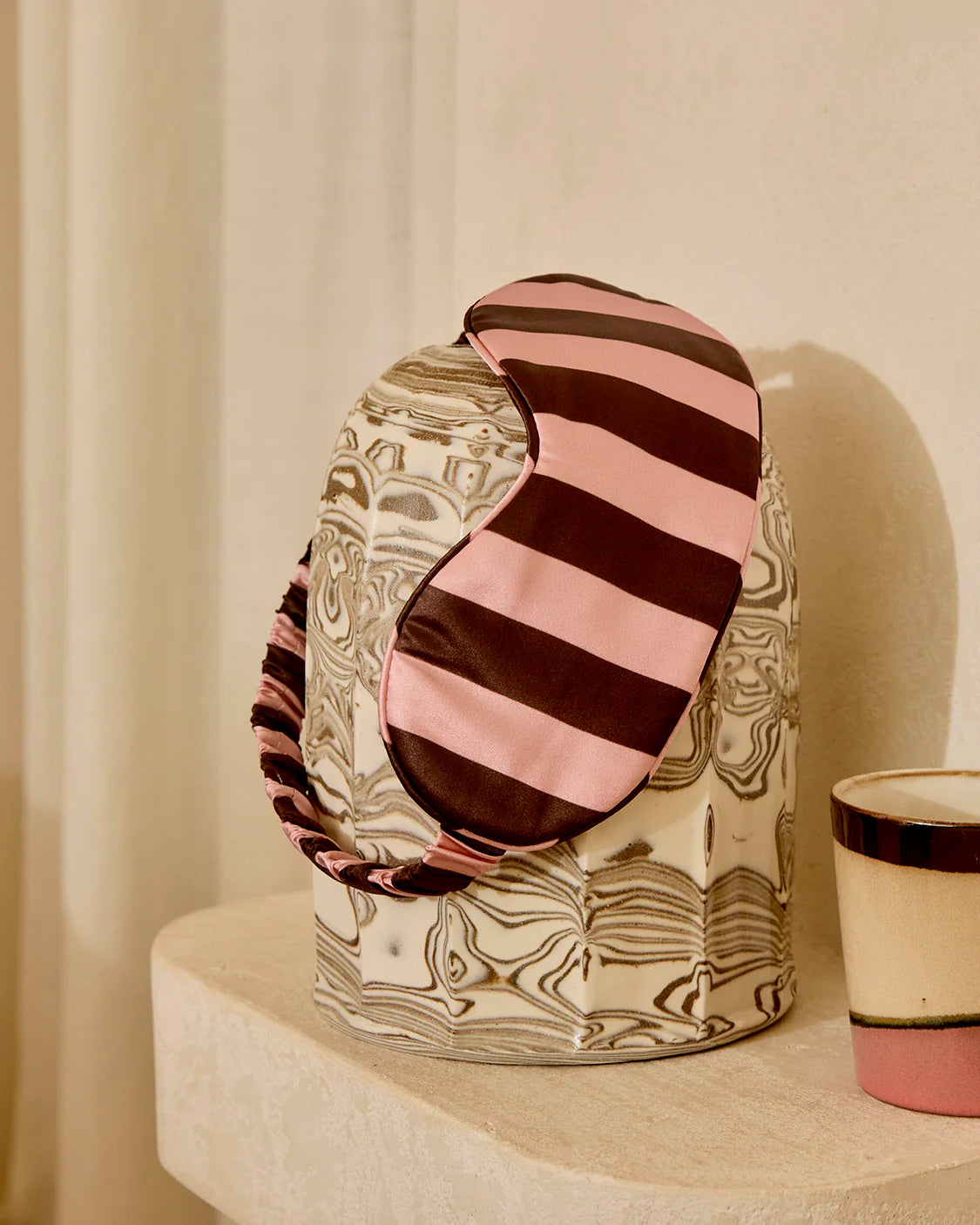 Silk Eye Mask - Rocky Road Stripes