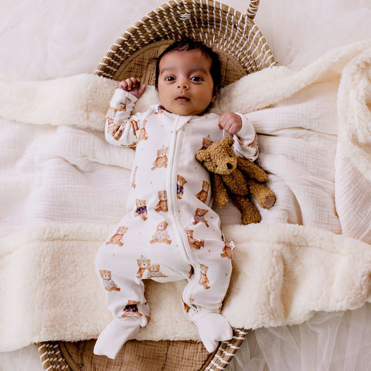 Bamboo Zipsuit Mr Ted