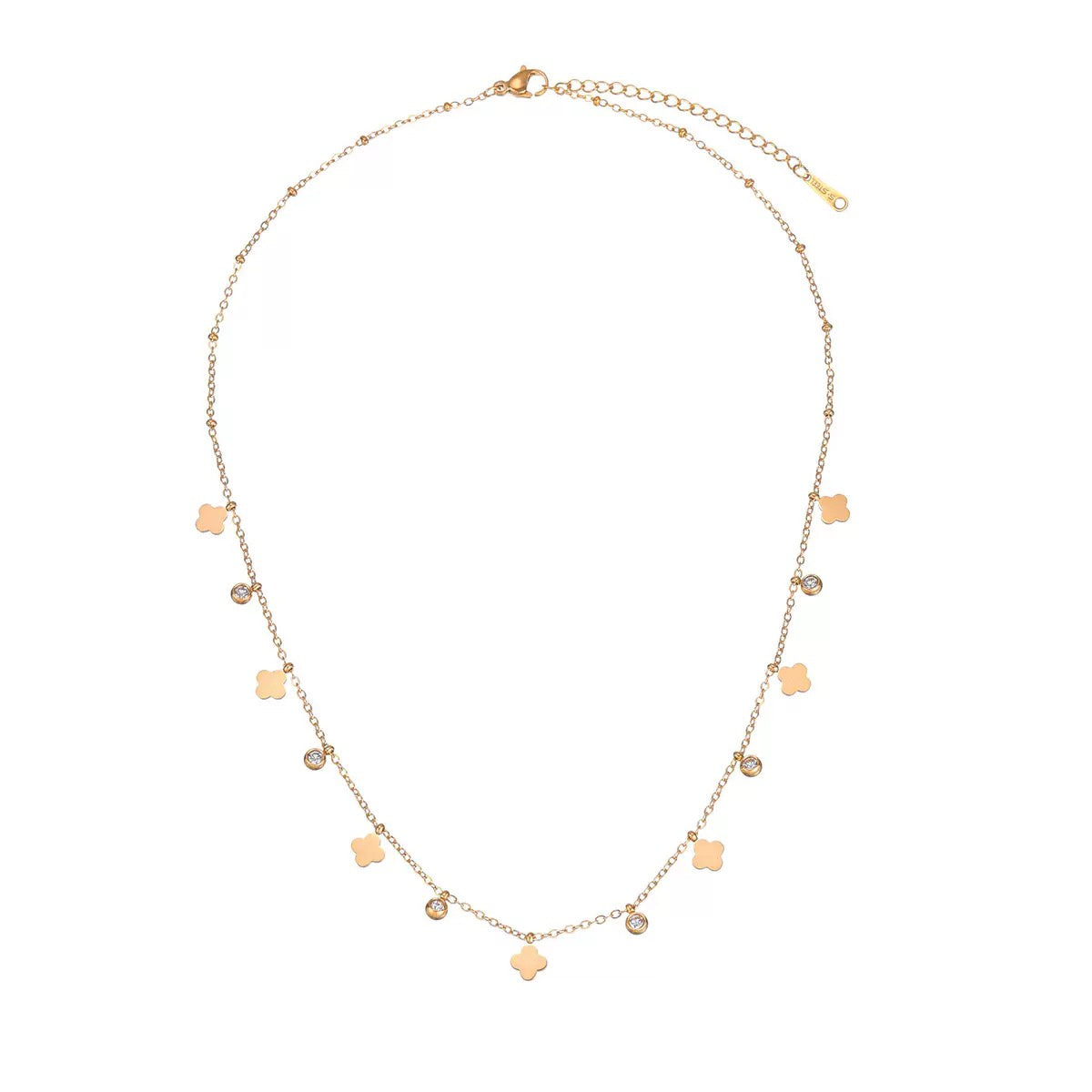 Portici Cubic Zirconia Clover Necklace