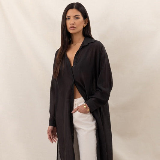 Izzy Long Shirt - Black