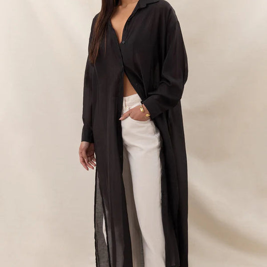 Izzy Long Shirt - Black