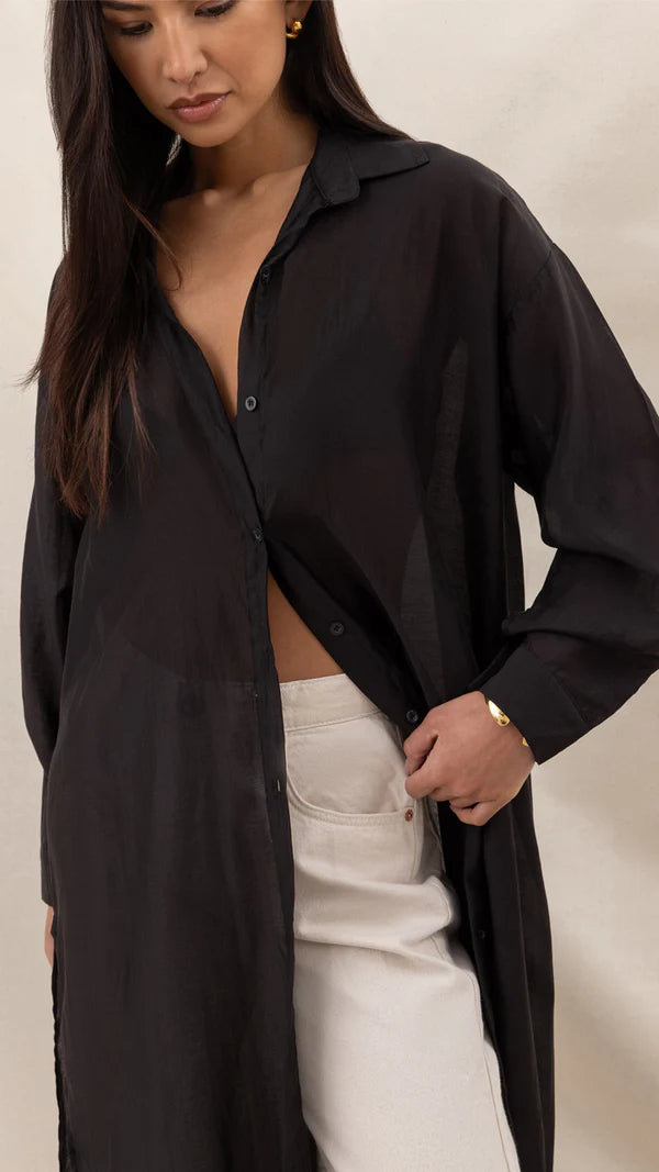 Izzy Long Shirt - Black