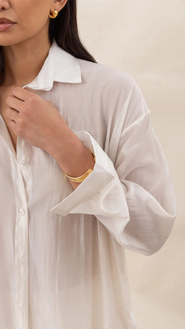 Izzy Long Shirt - White