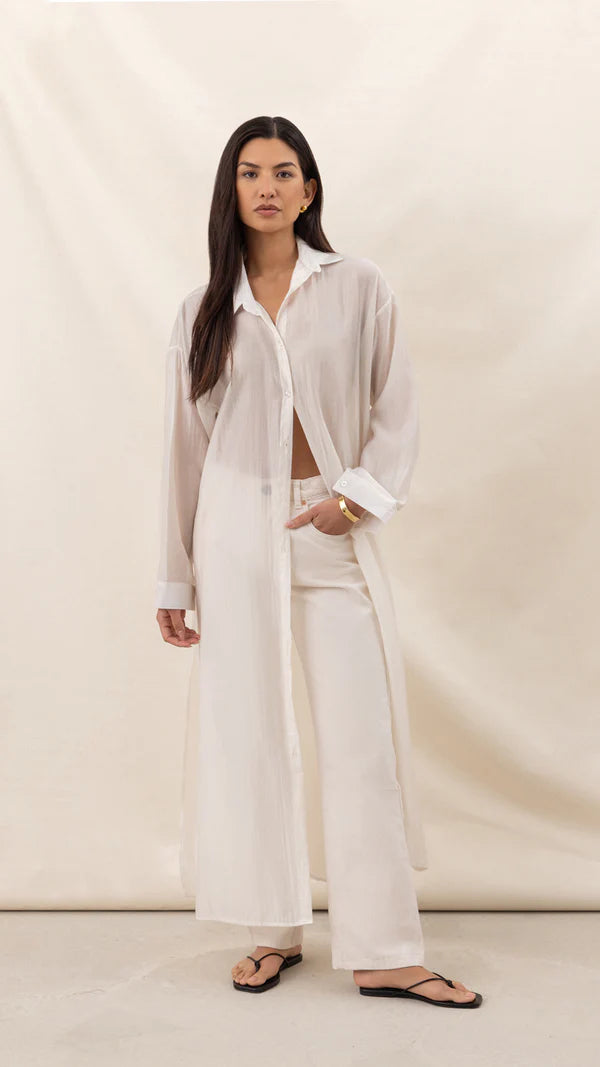 Izzy Long Shirt - White