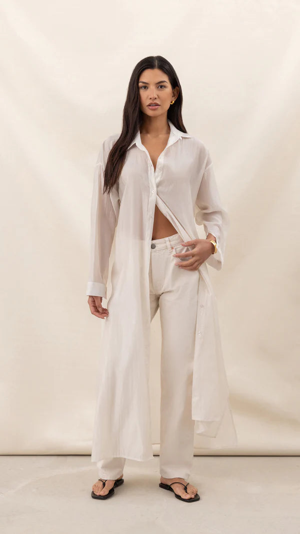 Izzy Long Shirt - White