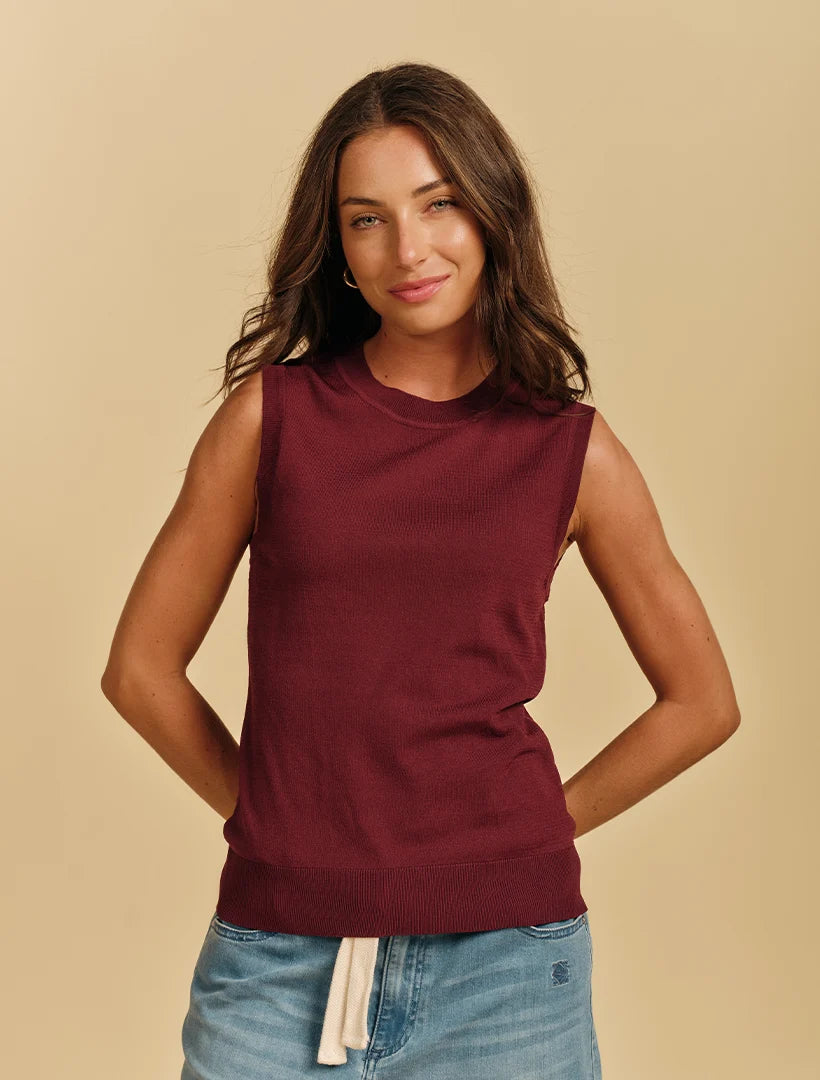 LAYLA KNIT TANK - PINOT