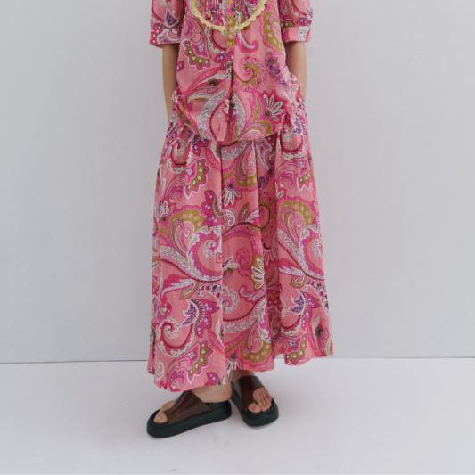 Charlotte Flower Midi Skirt Pink Fairytale