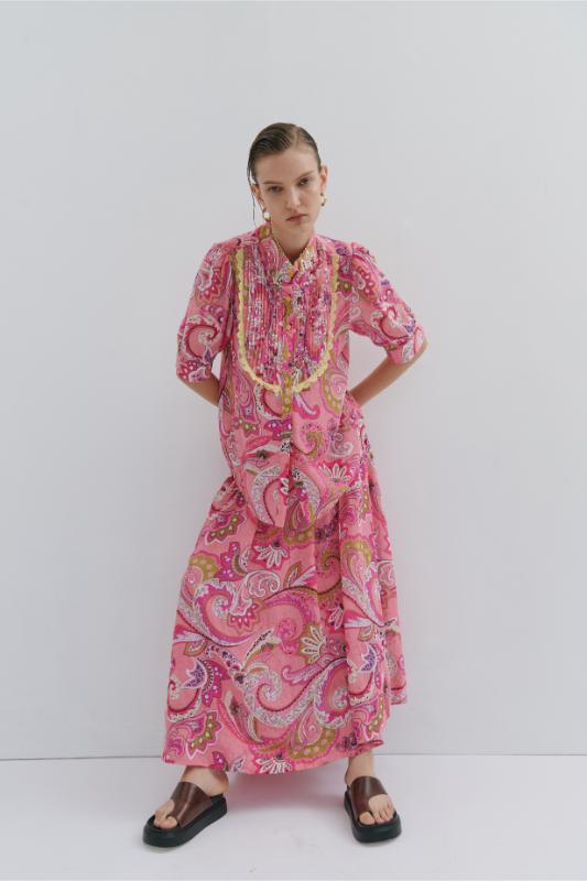 Charlotte Flower Midi Skirt Pink Fairytale