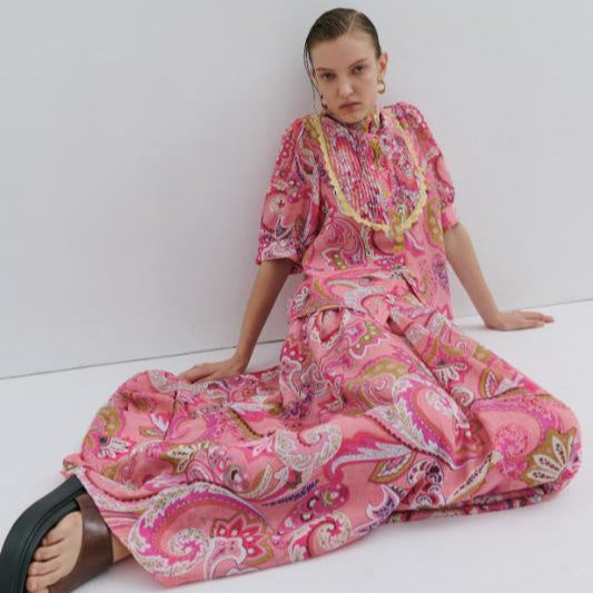 Charlotte Flower Midi Skirt Pink Fairytale