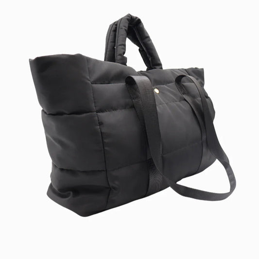 Quilted Voyager Bag - Black