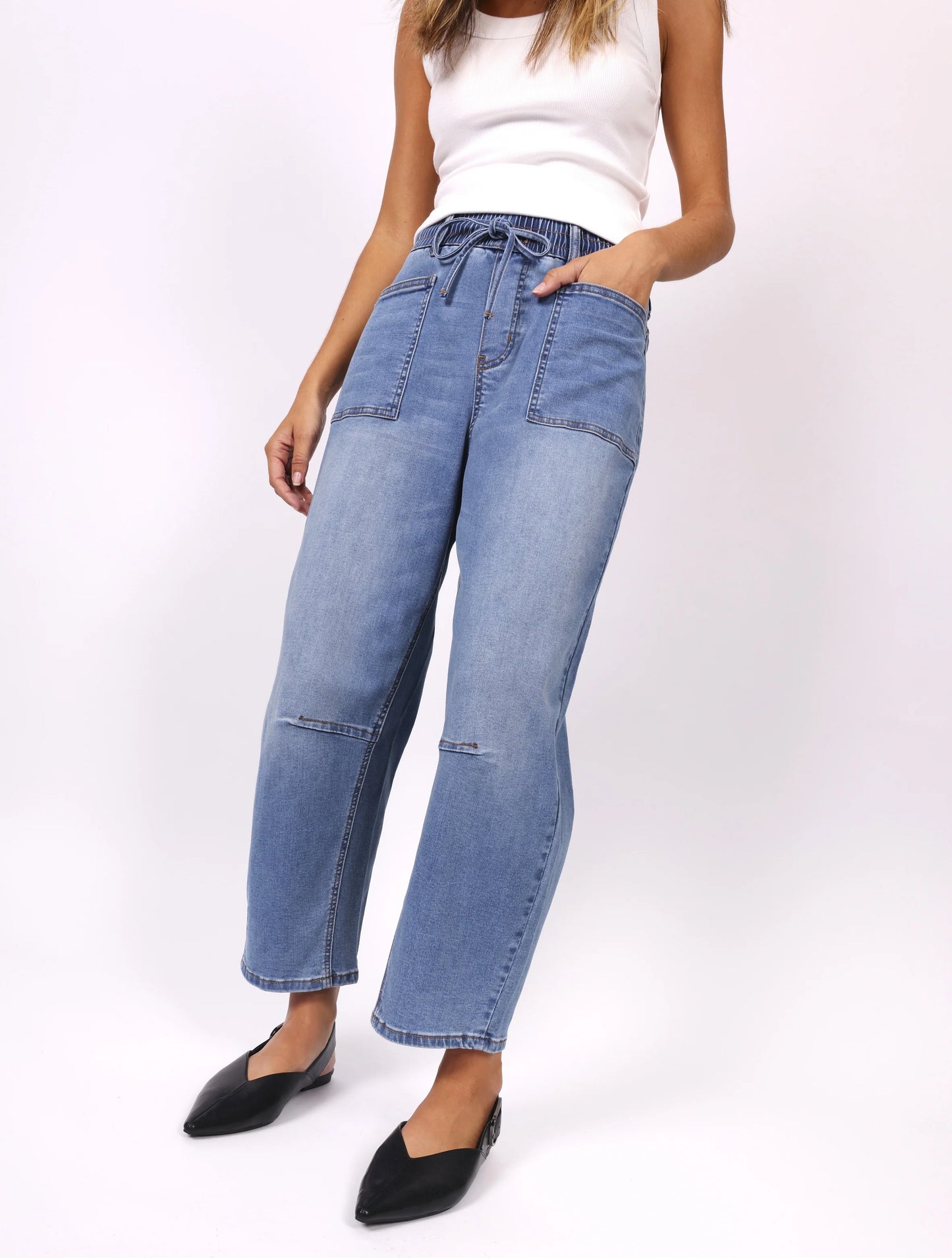 Leo Barrel Jeans - Blue