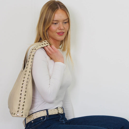 Jenna Hobo Bag - Cream