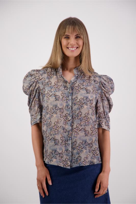 Stevie Shirt - Denim Daisy