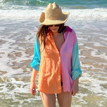 The Boyfriend Linen Shirt - Hopscotch
