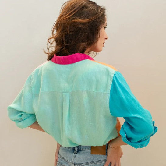 The Boyfriend Linen Shirt - Hopscotch