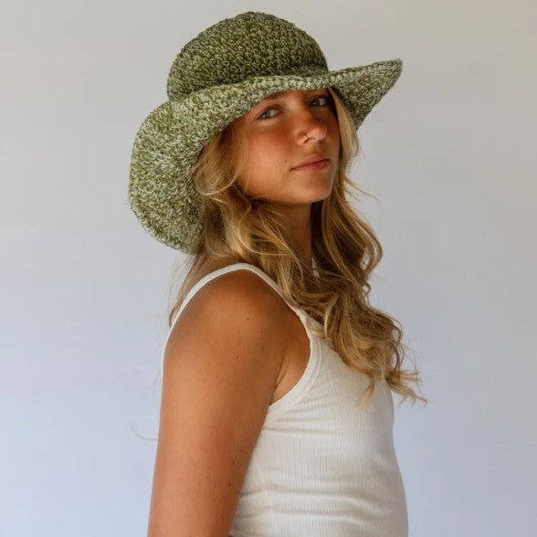 Polly Short Brim Hat - Aloe