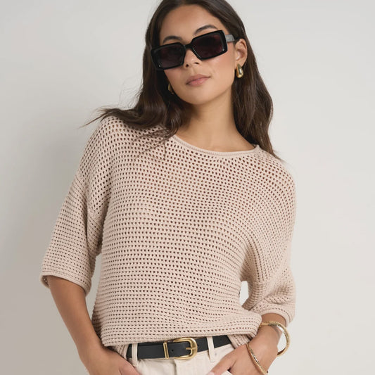 Sunrise String Crochet Knit Top