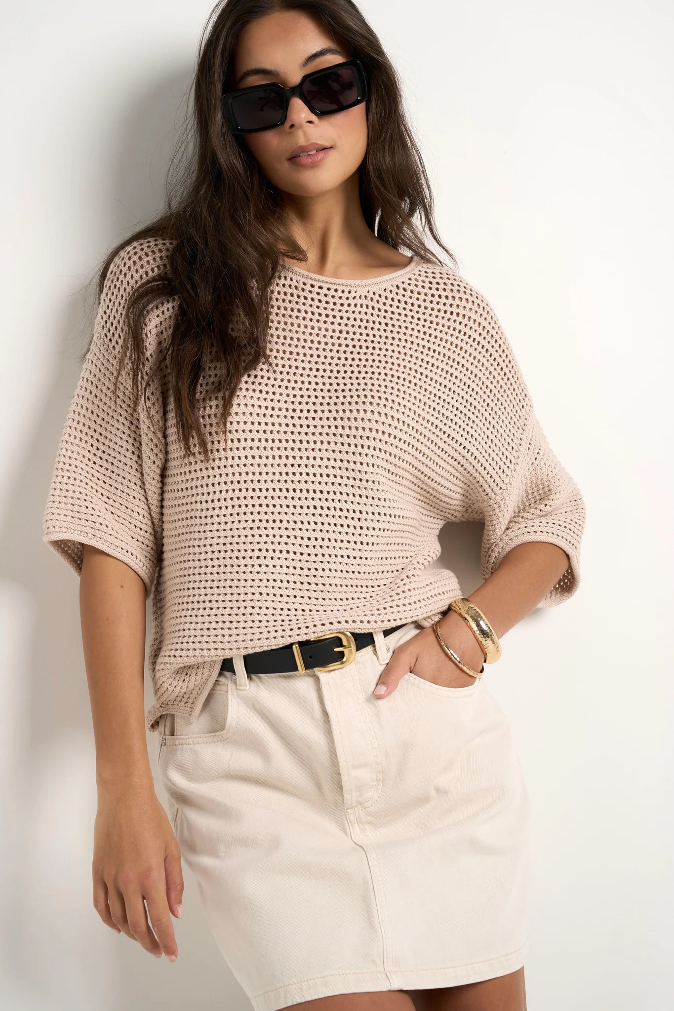 Sunrise String Crochet Knit Top