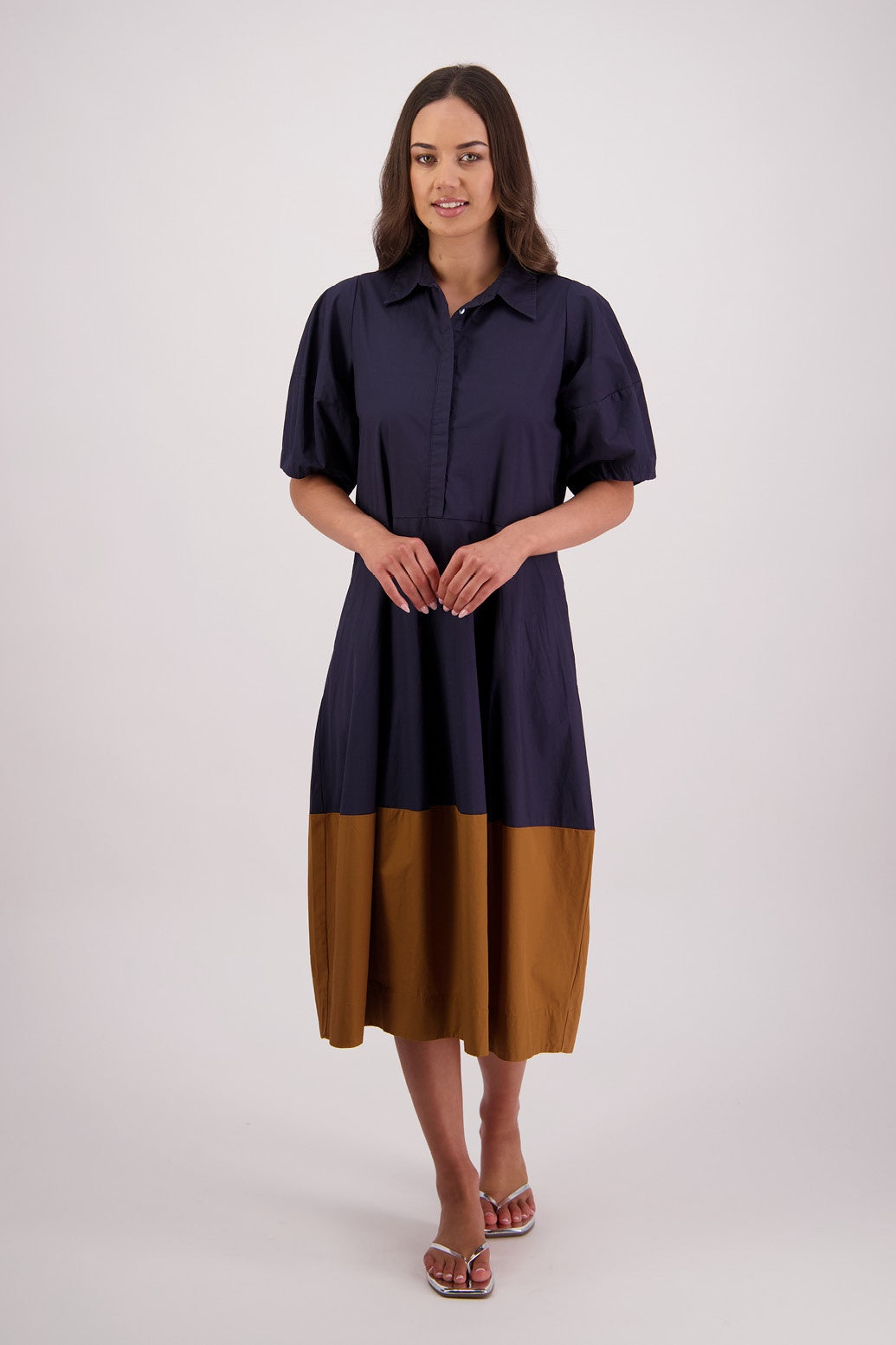 Tamsin Dress / Ink & Tan