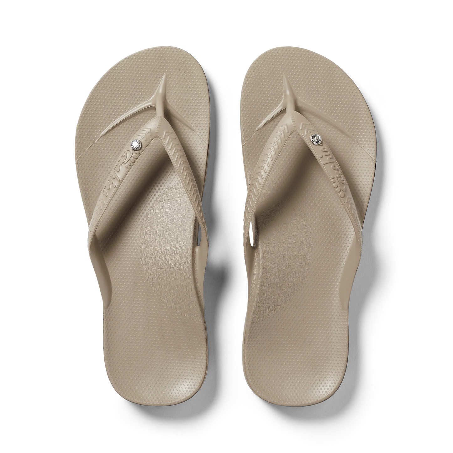 Arch Support Jandals - Crystal Taupe