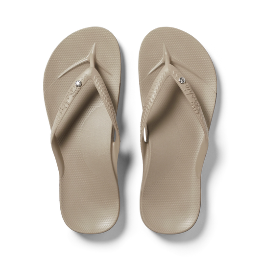 Arch Support Jandals - Crystal Taupe