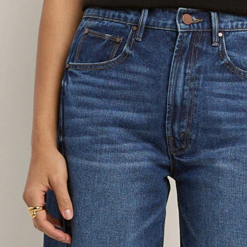 Varsity Barrel Jeans - Deep Blue