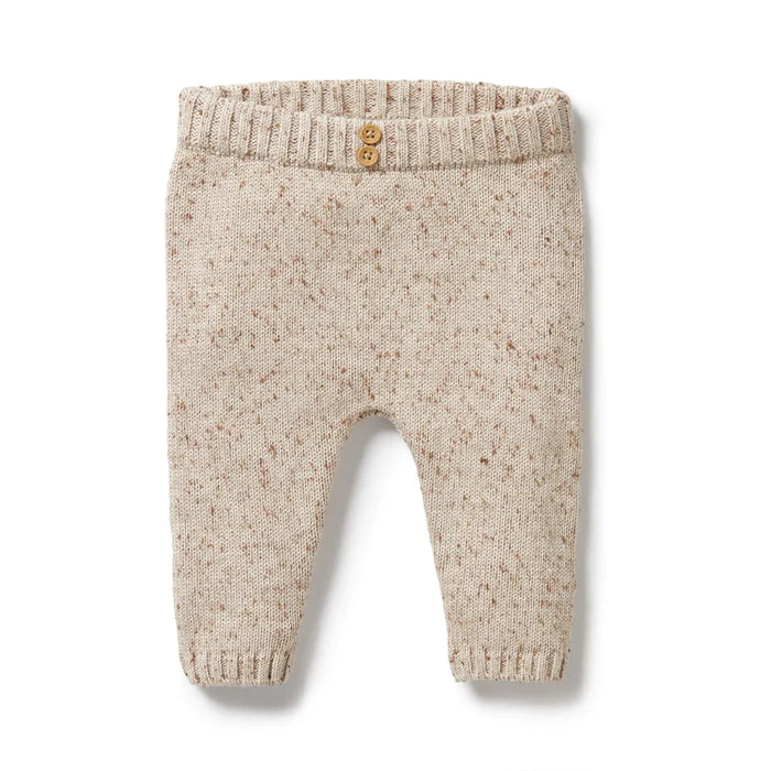 Almond Fleck Knitted Legging