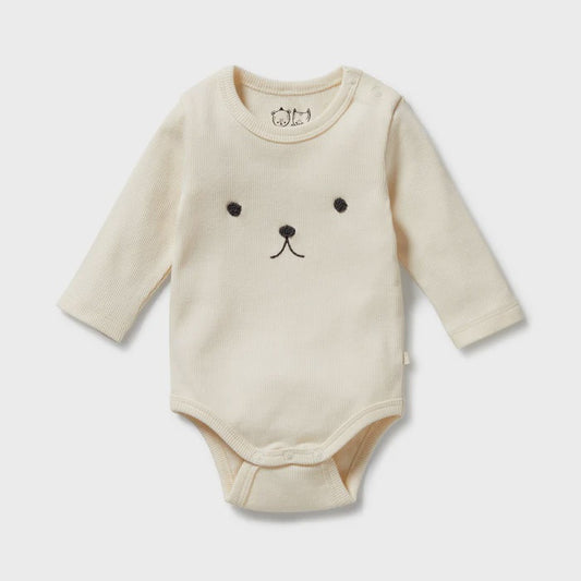 Buttermilk Organic Rib Long Sleeved Bodysuit