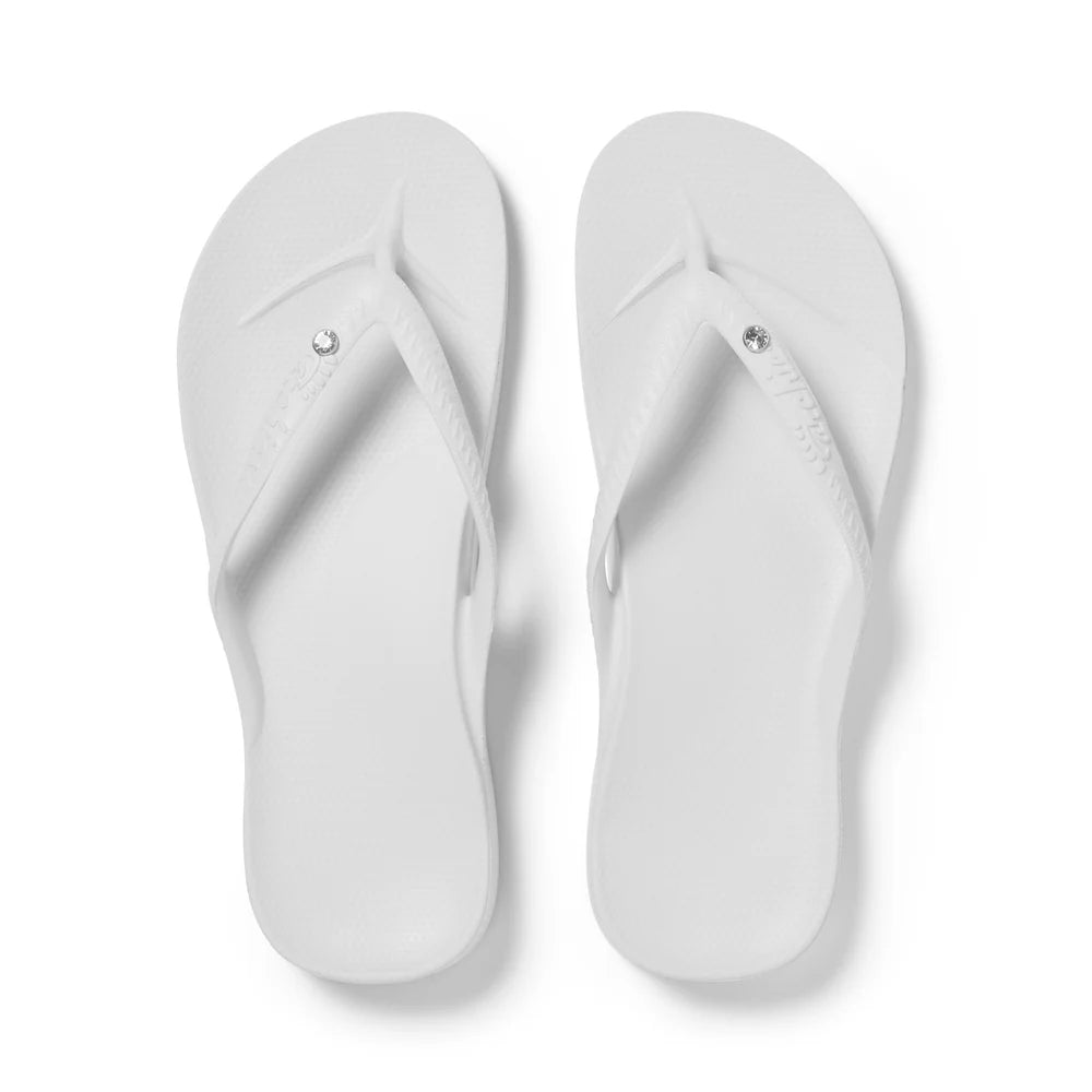 Arch Support Jandals - Crystal White