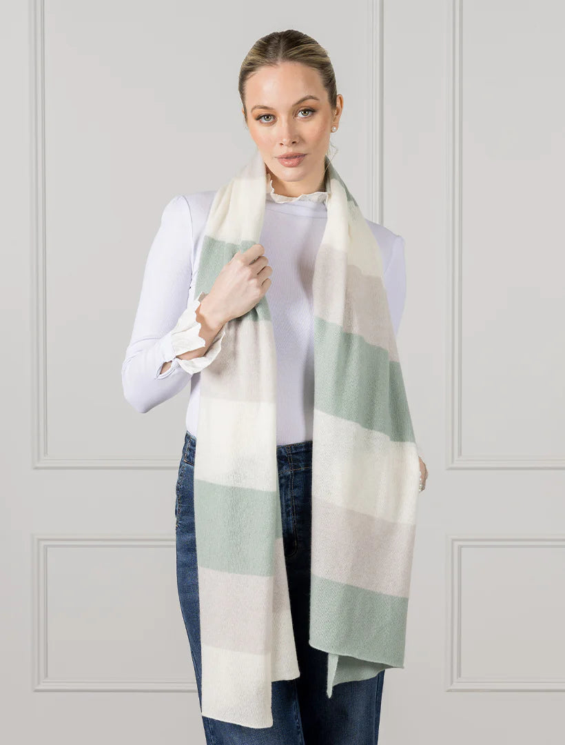 Gelato Striped Scarf Sage