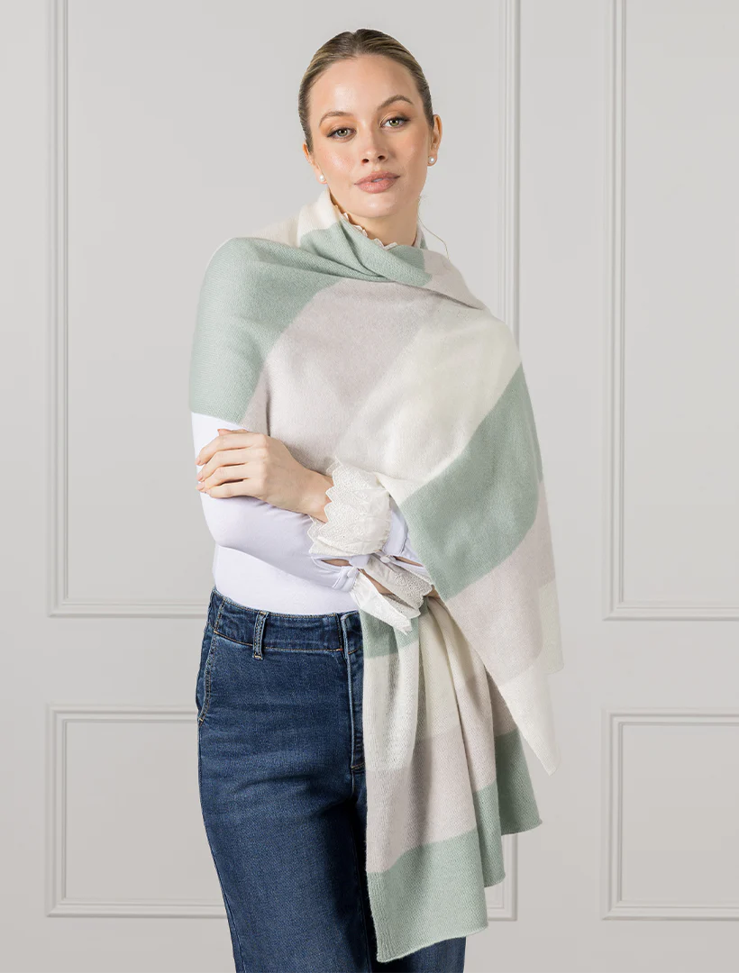 Gelato Striped Scarf Sage