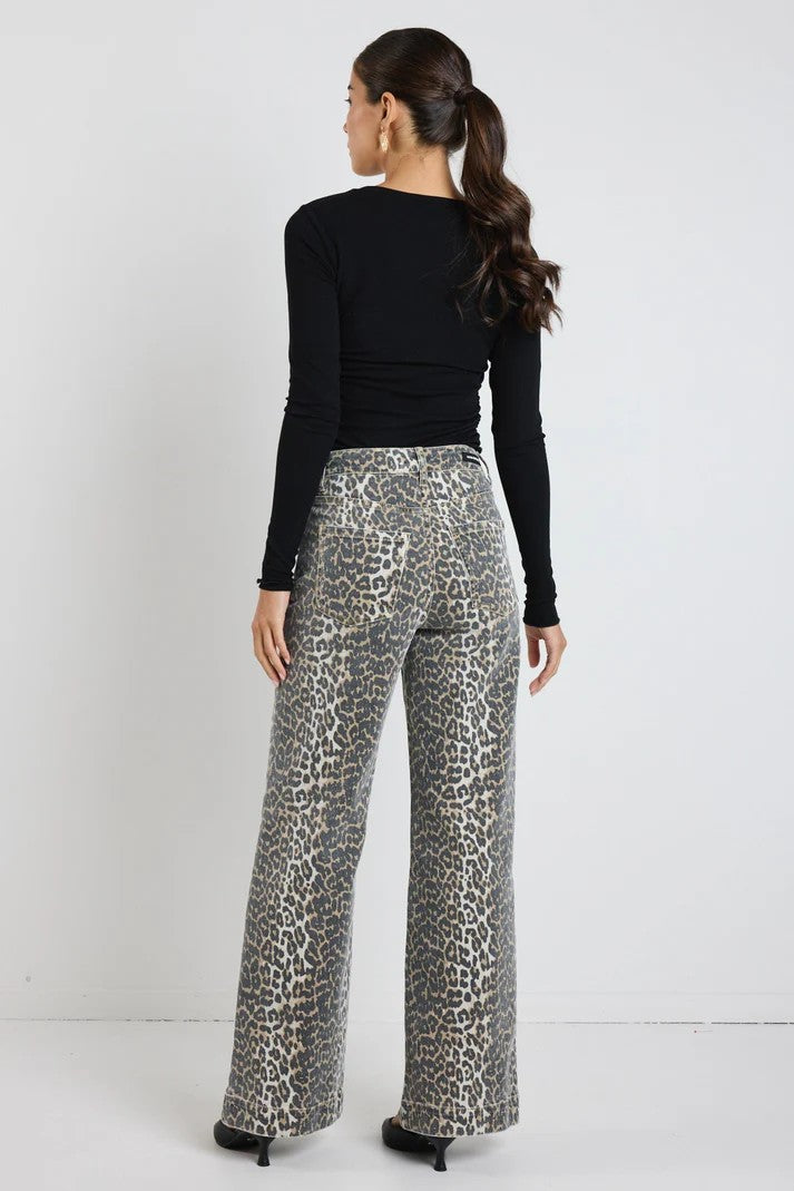 Zoey Leopard High Rise Jean