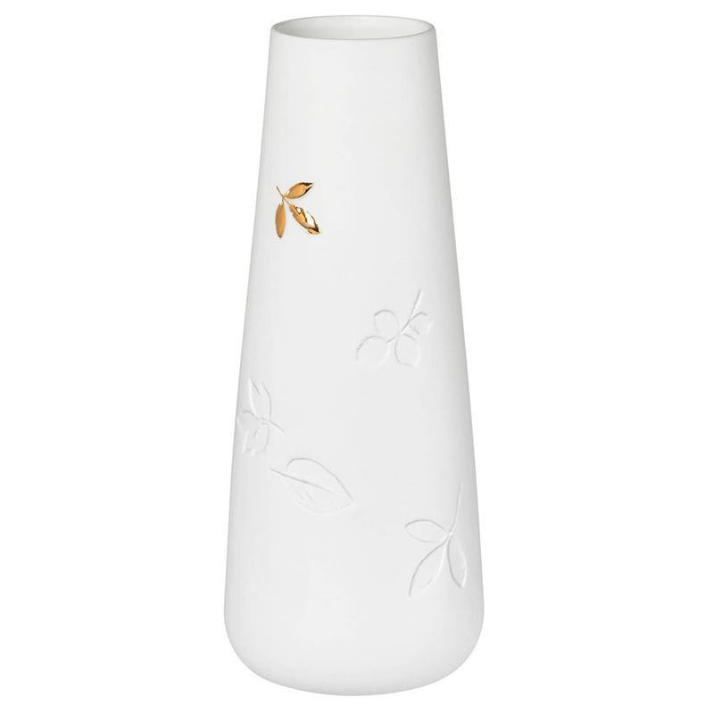 Golden Leaf Porcelain Vase