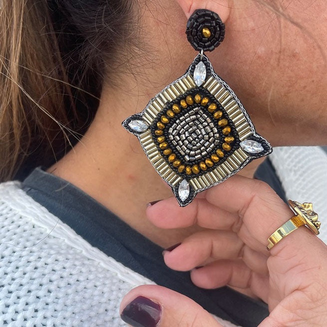 Kobe Large Beaded Earrings