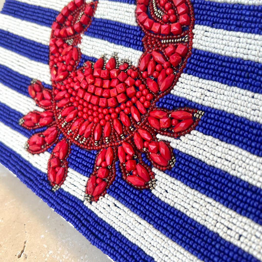 Beaded Crab Clutch
