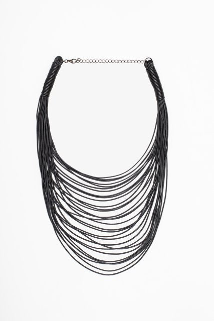 Black Multi Strand Necklace