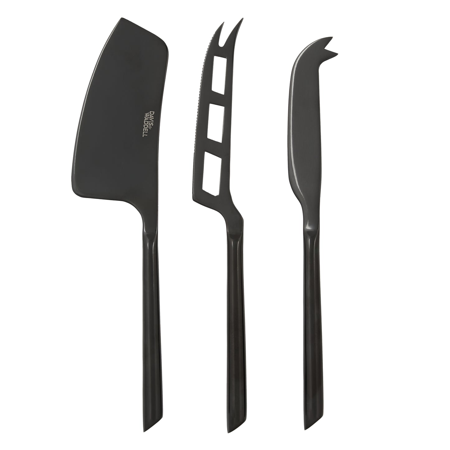 Davis & Waddell Cheese Knives 3pcs Set Black