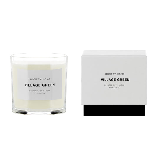 Society Home Village Green Scented Soy Candle White