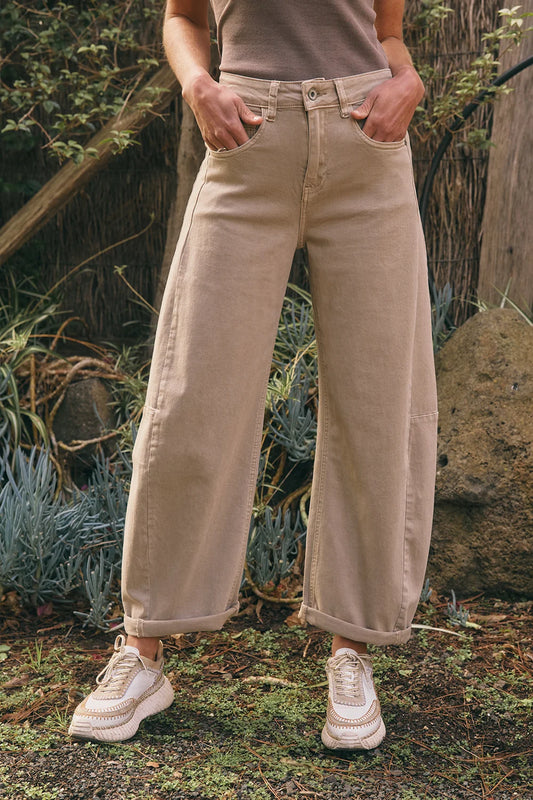 IDAHO Barrel Coloured Jeans