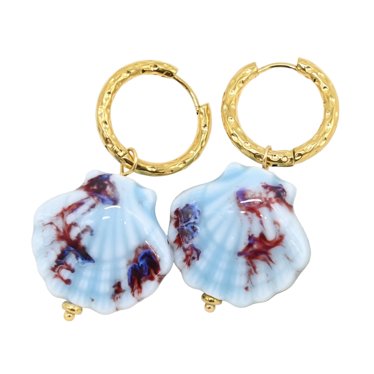 Kora Blue Shell Earrings