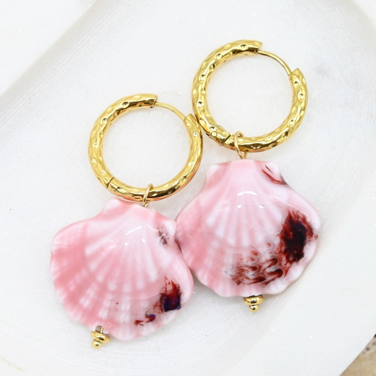 Kora Pink Shell Earrings