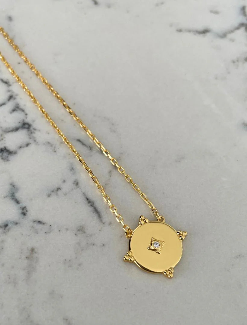 Lucienne Gold & Crystal Pendent