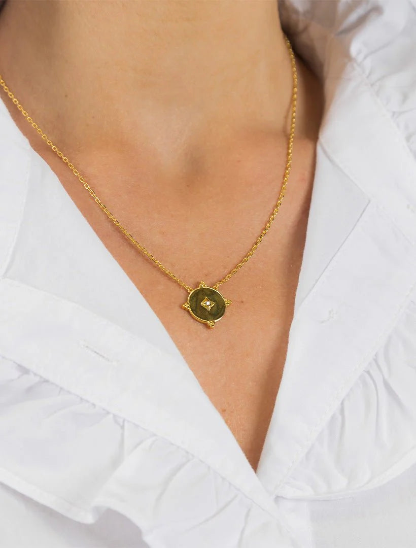 Lucienne Gold & Crystal Pendent