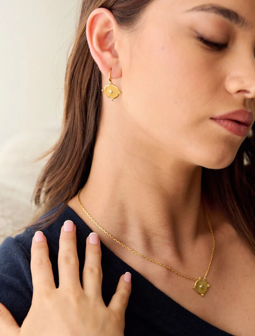 Lucienne Gold & Crystal Pendent