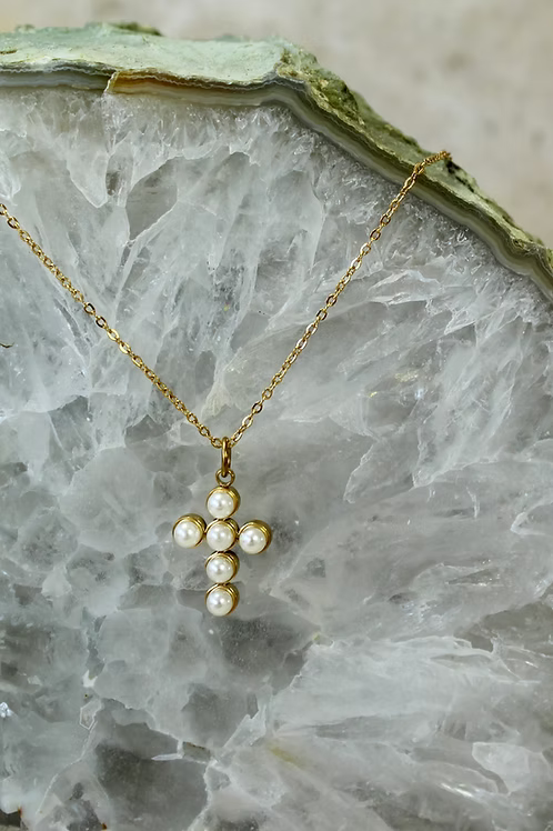 Pearl Cross Pendant