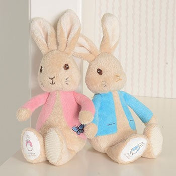 Peter Rabbit & Flopsy Silky Rattle