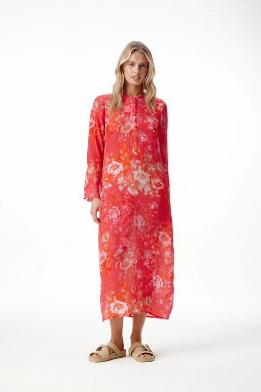 Long Genie Dress - Cotton Rose