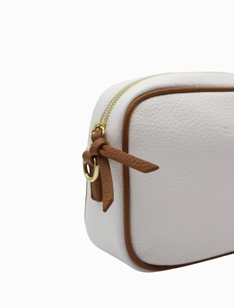 Ruby Sports Cross Body Bag Dual Tone White/Tan