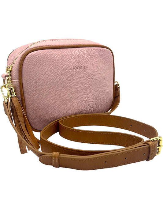 Ruby Sports Cross Body Bag | Dual Tone | Pink Tan